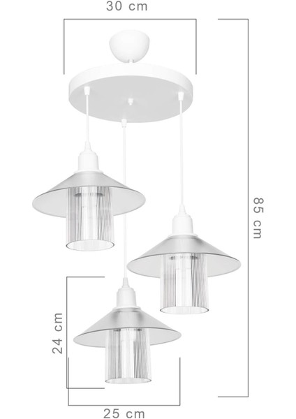 3'lü Beyaz Optik Şeffaf Başlıklı Set fiyatları