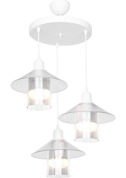 3'lü Beyaz Optik Şeffaf Başlıklı Set modelleri