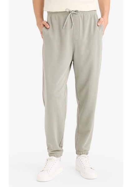 Regular Fit Beli Bağcıklı Paçası Lastikli Cepli Basic Düz Jogger Eşofman Altı indirimleri