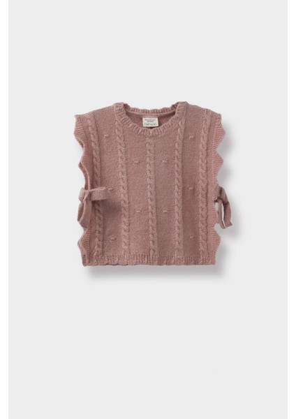 Kız Bebek Bisiklet Yaka Triko Süveter C8086A525AU