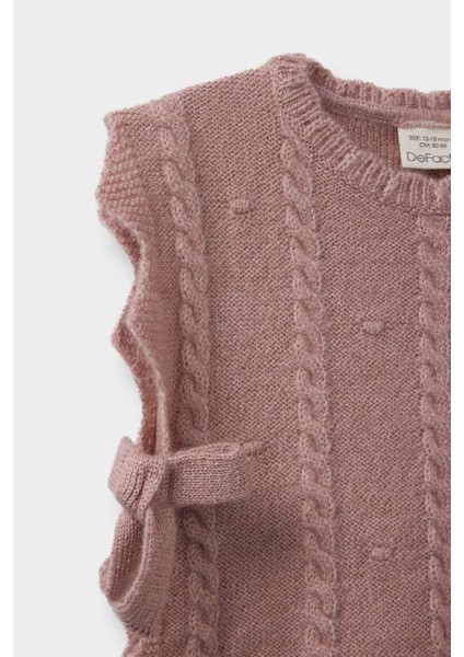 Kız Bebek Bisiklet Yaka Triko Süveter C8086A525AU fiyatları