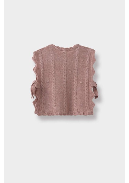 Kız Bebek Bisiklet Yaka Triko Süveter C8086A525AU modelleri