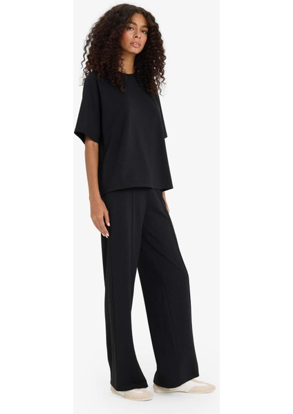 Straight Fit Modal Geniş Paça Yumuşak Dokulu Eşofman Altı F1028AX25AU fiyatları