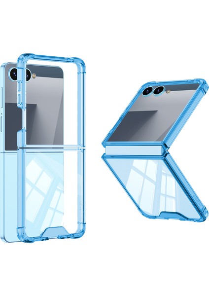 Samsung Galaxy Z Flip 7 Kılıf Full Camlı Kıpta Kapak
