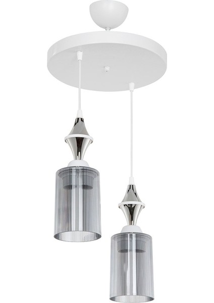 Füme Karo Çiftli Set, Çok Amaçlı Dekor, Şık ve Dayanıklı Tasarım