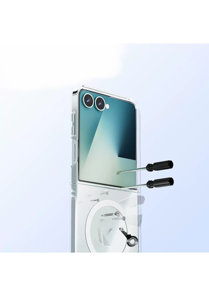 Samsung Galaxy Z Flip 7 Kılıf Kamera Korumalı M-Safe Sert Kapak