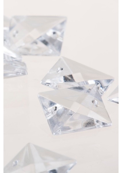 Şeffaf Kare Taş Avize 50'li, Turuncu, Modern ve Şık Aydınlatma Seti modelleri