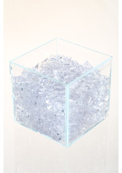 Şeffaf Kare Taş Avize 50'li, Turuncu, Modern ve Şık Aydınlatma Seti fırsatları