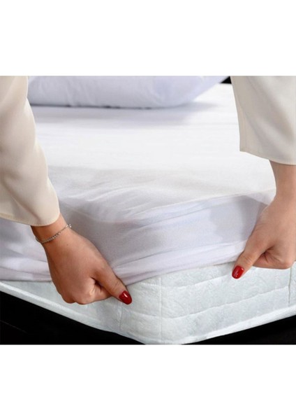 Su Geçirmez Tek Kişilik Yatak Koruyucu 100X200, Beyaz fiyatları