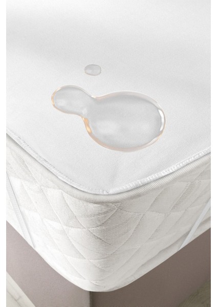 Yumuşak Microfiber Sıvı Geçirmez 4 Köşe Lastikli Yatak Koruyucu Alez 100X200-180X200