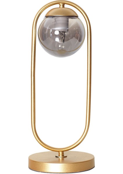 Şık Sarı Metal Gövde Füme Camlı Modern Masa Lambası fiyatları