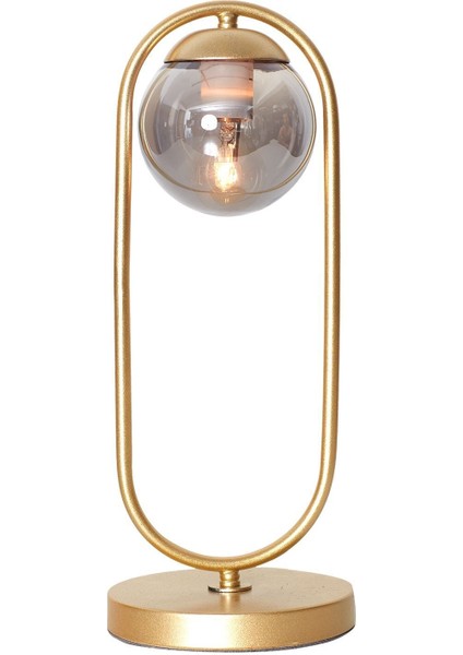 Şık Sarı Metal Gövde Füme Camlı Modern Masa Lambası fırsatları