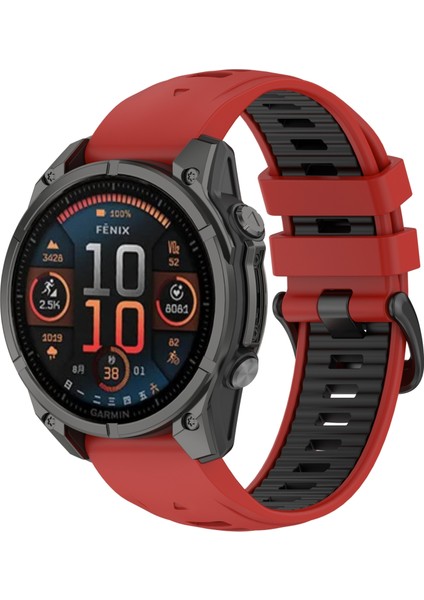 Garmin Fenix 8 Amoled 47MM Için Silikon Saat Kayışı (Yurt Dışından)