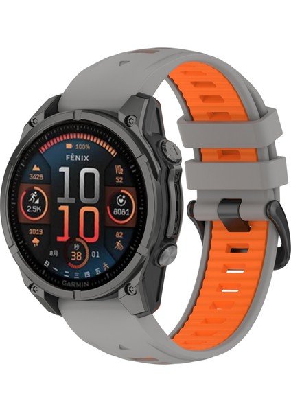 Garmin Fenix 8 Amoled 47MM Için Silikon Saat Kayışı (Yurt Dışından)