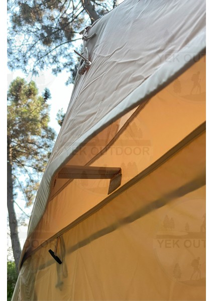 420D Oxford 6 Kişilik 4 Mevsim Soba Çıkışlı Şişme Kamp Çadırı – Pompalı, 210X300X190 cm