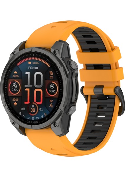 Garmin Fenix ​​8 Amoled 47MM Için Silikon Saat Bandı (Yurt Dışından)