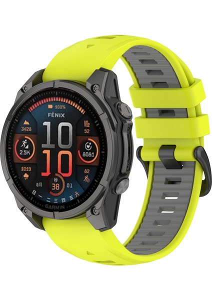 Garmin Fenix ​​8 Amoled 47MM Için Silikon Saat Bandı (Yurt Dışından)