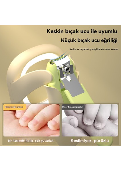 LED Aydınlatma ile Parlayan Paslanmaz Çelik Anti-Sıçrama Tırnak Makası (Yurt Dışından) fırsatları