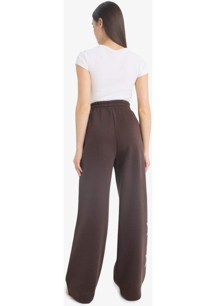 Wide Leg Geniş Paça Baskılı Kalın Eşofman Altı E9584AX25WN