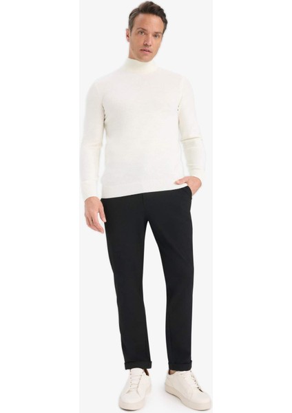 Jogger Fit Beli Bağcıklı Lastikli Esnek Kumaş Cepli Duble Paça Pantolon Y2651AZ25AU