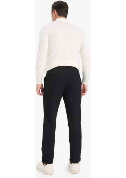 Jogger Fit Beli Bağcıklı Lastikli Esnek Kumaş Cepli Duble Paça Pantolon Y2651AZ25AU