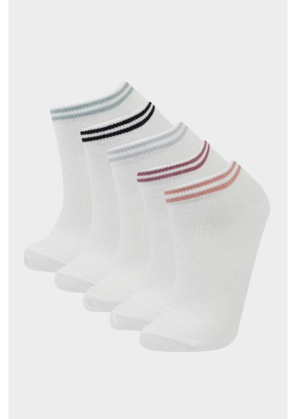 Kadın 5'li Pamuklu Patik Çorap F5630AXNS