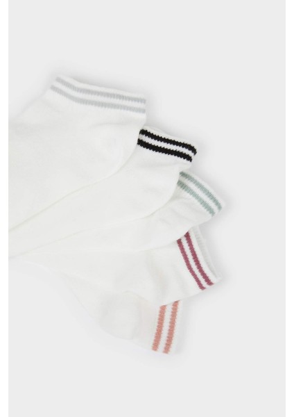 Kadın 5'li Pamuklu Patik Çorap F5630AXNS