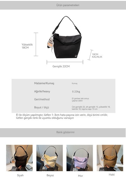 Minimalist ve Şık Naylon Bez Crossbody Çanta (Yurt Dışından) fiyatları
