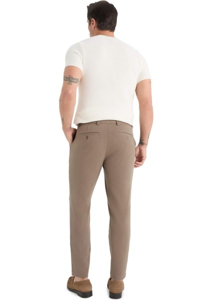 Tailored Fit Düz Paça Her Yöne Esneyen Yumuşak Tuşe Cepli Pantolon C7508AX25AU