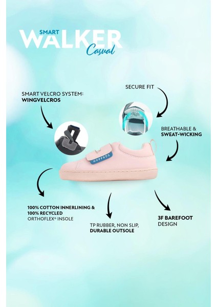 Smart Walker Casual Süper Mat Pembe Barefoot Çocuk Ayakkabı fiyatları