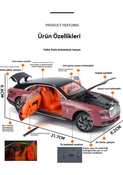 Araç Modeli 1:24 Rolls-Royce Spirit Of Ecstasy Alaşım Spor Araba Modeli Süsü (Yurt Dışından) fırsatları