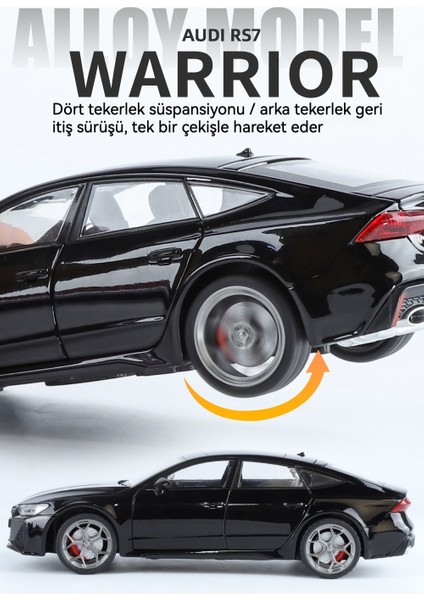 Araba Modeli 1 Ila 24 Audi Rs7 Alaşımlı Otomobil Ses ve Işık Modeli Süsleme (Yurt Dışından) fiyatları
