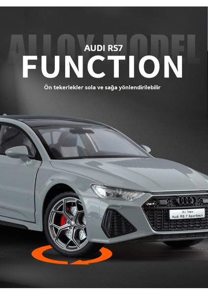 Araba Modeli 1 Ila 24 Audi Rs7 Alaşımlı Otomobil Ses ve Işık Modeli Süsleme (Yurt Dışından) modelleri