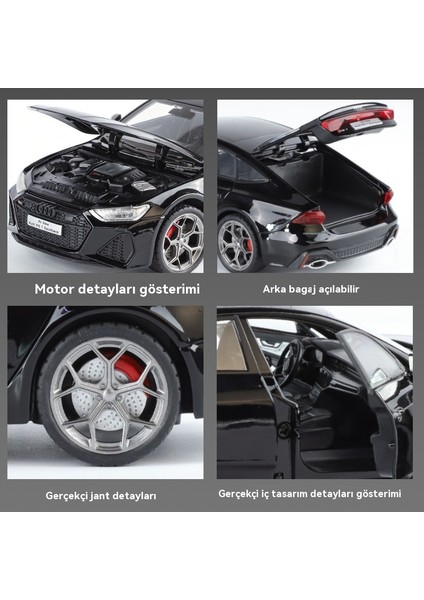 Araba Modeli 1 Ila 24 Audi Rs7 Alaşımlı Otomobil Ses ve Işık Modeli Süsleme (Yurt Dışından) fırsatları