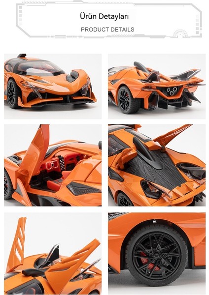 Alaşım Araba Modeli 1:24 Apollo Helios Spor Araba Model Seti (Yurt Dışından) fiyatları