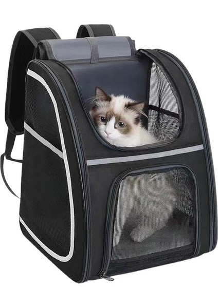 Kedi Çantası Seyahat Çantası Taşınabilir Nefes Alabilen Çift Omuz Kedi Sırt Çantası Katlanabilir Büyük Kapasiteli Kedi Seyahat Küçük Evcil Hayvan (Yurt Dışından) modelleri