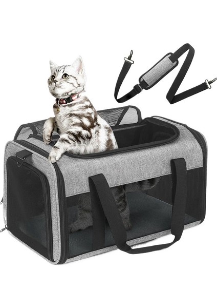 Kedi Çantası Nefes Alabilen Katlanabilir Hafif Küçük Evcil Hayvan Gezi Çantası Köpek Kedi Araba Evcil Hayvan Çantası Taşınabilir Gezi Çantası (Yurt Dışından)