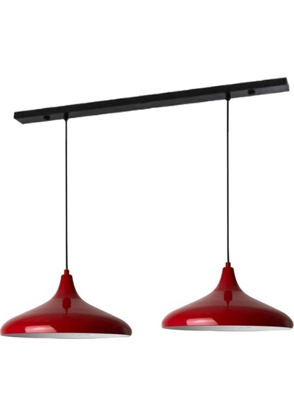 Kırmızı Sarkıt Lamba Çift Set, Modern ve Şık Aydınlatma, Oturma ve Mutfak Alanları Için fiyatları