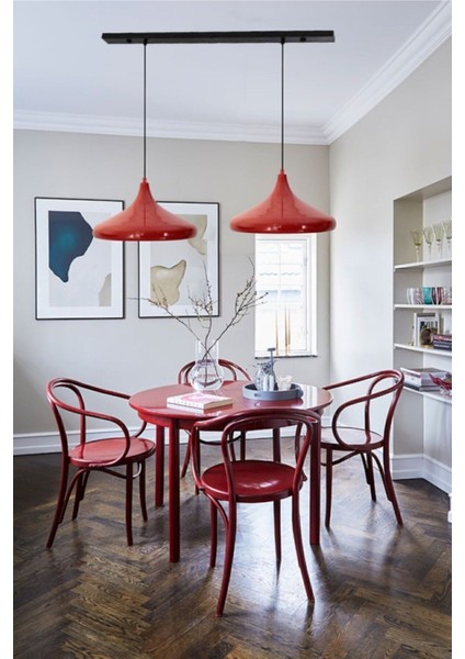 Kırmızı Sarkıt Lamba Çift Set, Modern ve Şık Aydınlatma, Oturma ve Mutfak Alanları Için indirimleri