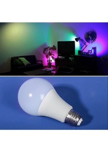 Renkli Uzaktan Kumandalı 9W E27 LED Ampul, 15 Farklı Renk Seçeneği modelleri