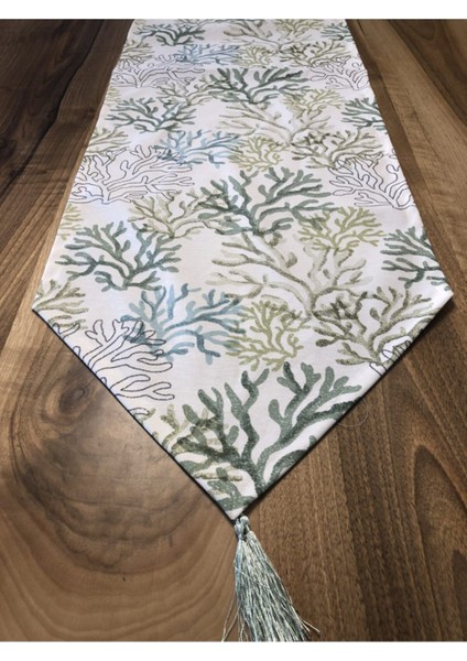 Su Geçirmez Leke Tutmaz Masa Örtüsü 140X40 cm Beyaz, Kaliteli Kumaş