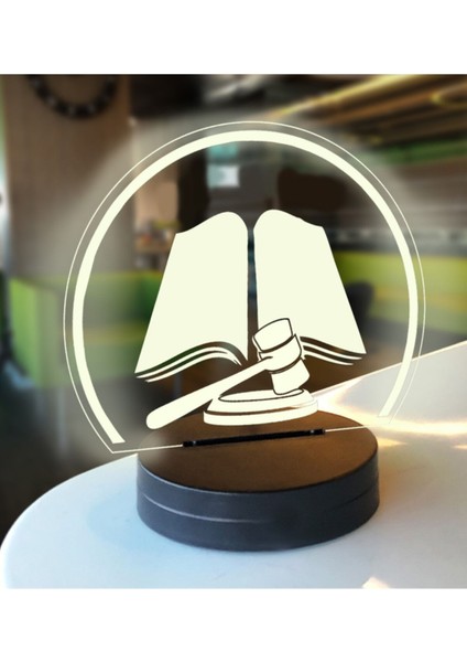 Hukukçular ve Avukatlar Için Kitap Temalı Şık LED Lamba Hediye Modeli fiyatları