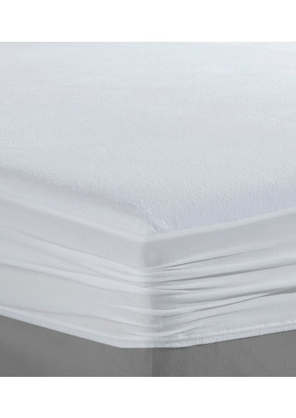 Su Geçirmez Micro Fitted Yatak Koruyucu, Beyaz