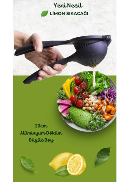 Döküm Narenciye Sıkacağı, 23 Cm, Portakal ve Limon Için Ideal, Dayanıklı ve Şık Tasarım