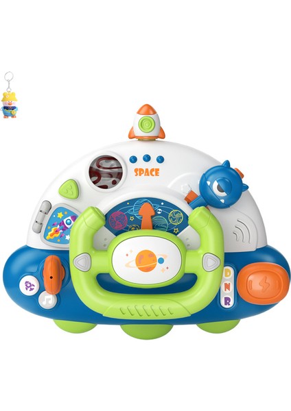Bebek Oyuncakları Havacılık Roketi Direksiyon Simülasyonu Bebek Çocuk Simülasyonu Yardımcı Pilot Müzik Araba Direksiyon (Yurt Dışından)