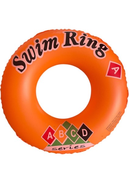 Renkli 60CM Şişme Yüzme Simidi, Deniz ve Havuz Eğlencesi Için Güçlü ve Güvenli