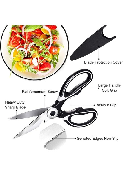 Paslanmaz Çelik Çok Amaçlı Mutfak Makası, Balık, Et, Sebze Için Ultra Keskin modelleri