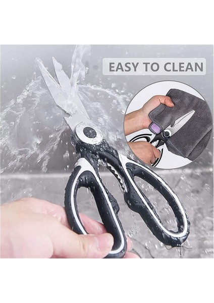 Paslanmaz Çelik Çok Amaçlı Mutfak Makası, Balık, Et, Sebze Için Ultra Keskin indirimleri