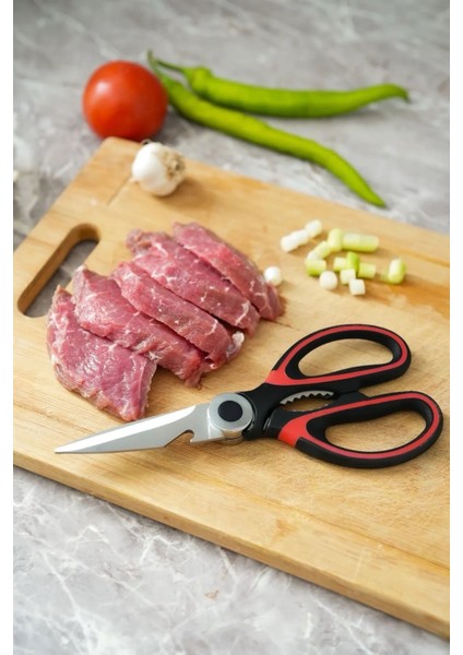 Paslanmaz Çelik Çok Amaçlı Mutfak Makası, Balık, Et, Sebze Için Ultra Keskin