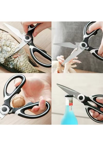 Paslanmaz Çelik Çok Amaçlı Mutfak Makası, Balık, Et, Sebze Için Ultra Keskin